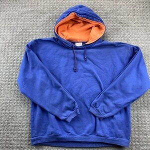Vintage Foot Locker Sweater One Size Fits Up to Men Large Blue Orange Hoodie 80s